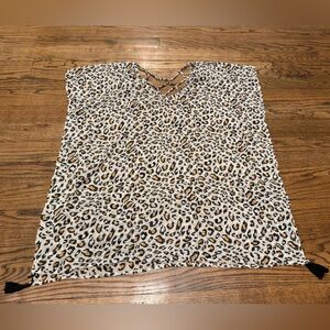 Palisades Beach Club Leopard Print Tassel Cover Up XL/XXL